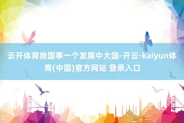 云开体育我国事一个发展中大国-开云·kaiyun体育(中国)官方网站 登录入口
