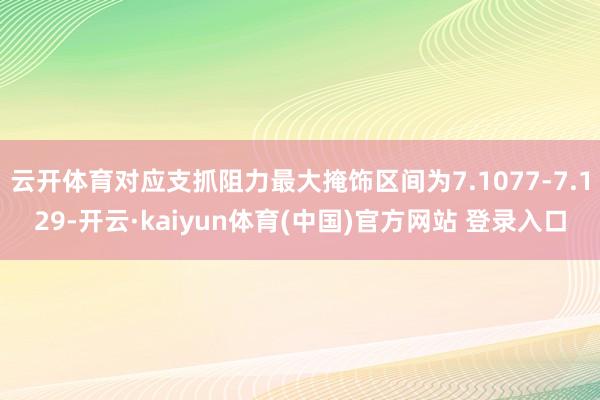 云开体育对应支抓阻力最大掩饰区间为7.1077-7.129-开云·kaiyun体育(中国)官方网站 登录入口